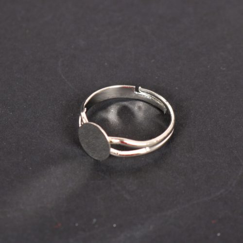 Pentart 39589 Gyűrű alap, 8 mm ezüst szín - 5 db