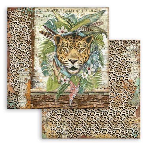 Pentart 40337 Kétoldalas papír 31,5x30 cm - Amazónia jaguár