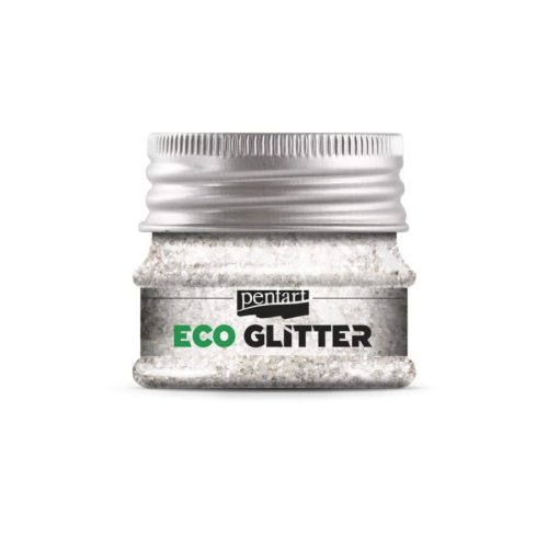 Pentart 41121 Eco Glitter ezüst, finom min. 15 g