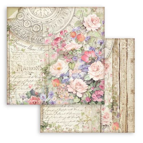 Pentart 41530 Scrapbook papír kétoldalas - Casa Granada virág Maisons
