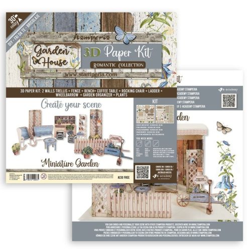 Pentart 41575 3D Paper Kit - Romantic Garden House