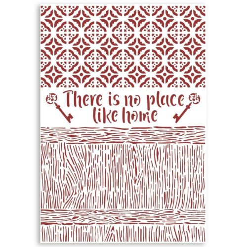 Pentart 41619 Stencil G méret cm 21x29,7 - Casa Granada There is no place like home