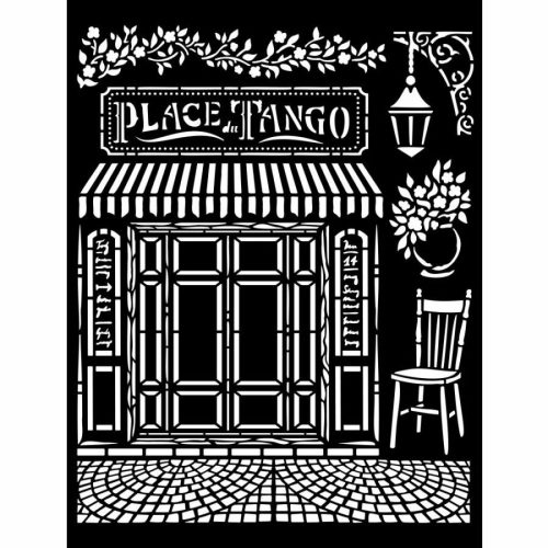 Pentart 42343 Vastag stencil cm 20X25 - Desire Place Tango