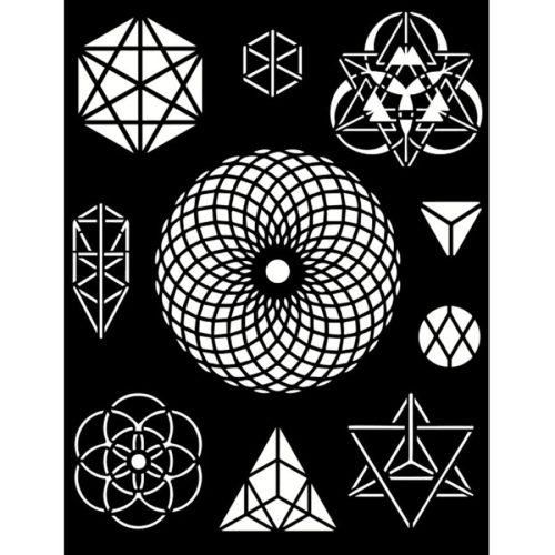 Pentart 42496 Vastag stencil 20X25 cm - Cosmos Infinity symbols