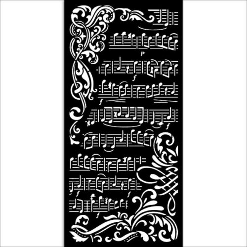 Pentart 42499 Vastag stencil 12x15 cm - Create Happiness music