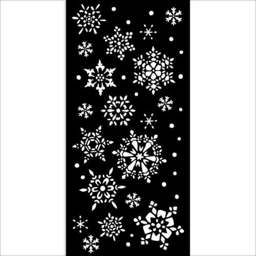Pentart 42503 Vastag stencil 12x15 cm - Christmas snowflakes