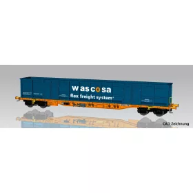   Piko 24566 Konténerszállító négytengelyes teherkocsi, Sgnns, CH-Wasco (E6) (H0)