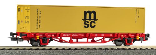 Piko 27726 Konténerszállító teherkocsi, 40 lábas MSC konténerrel, NS (E6) (H0)