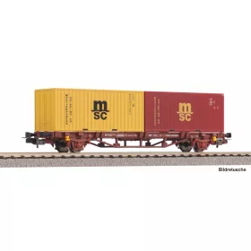   Piko 27750 Konténerszállító teherkocsi, Lgs, 20 lábas konténerrel, MSC, FS (E5) (H0)