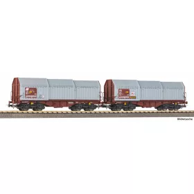   Piko 28308 Teleszkóptetős négytengelyes teherkocsi-pár, FS (E4) (H0)