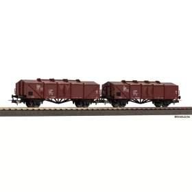 Piko 28331 Csapófedeles teherkocsi-pár, Kmm, DR (E4) (H0)