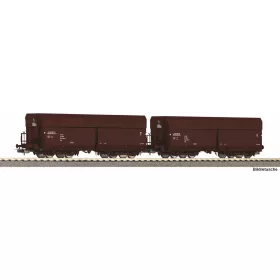   Piko 28332 Önürítős négytengelyes teherkocsi-pár, WTK / ÖBB (E4) (H0)