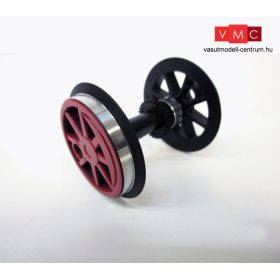 Piko 36076 Fémkerék fogaskerékkel BR 80 gőzmozdonyhoz, piros - csapágyazva (G)