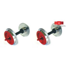Piko 36166 Fémkerék vasúti kocsikhoz, piros (2 db), átmérő 30 mm (G)