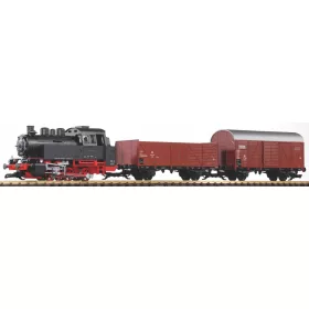   Piko 37120 Analóg kezdőkészlet: BR80 Gőzmozdony tehervagonokkal , DB (E3) (G) - Sound
