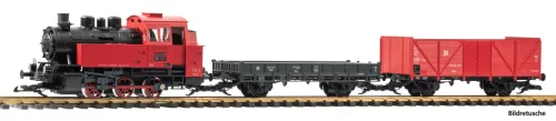 Piko 37124 Analóg kezdőkészlet: BR80 Gőzmozdony tehervonattal, DR (E3) (G) - füst