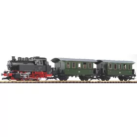   Piko 37125 Analóg kezdőkészlet: BR 80 Gőzmozdony személyvonattal, DR (E3) (G) - Sound és füst