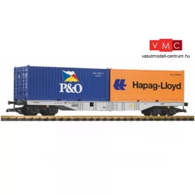   Piko 37751 Konténerszállító négytengelyes teherkocsi, 2 db 20 lábas konténerrel, DB-AG (E6) (G)
