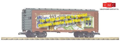 Piko 38875 Amerikai négytengelyes fedett teherkocsi, Christmas 2017 - meglepetés felirattal (