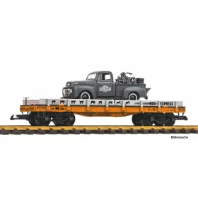   Piko 38984 Amerikai négytengelyes autószállító pőrekocsi, FLSTS 1950 Chevrolet 310 Pickup (G)