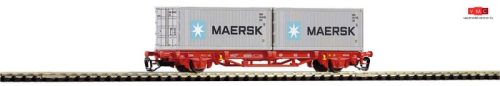 Piko 47720 Konténerszállító teherkocsi, 2 db 20 lábas Maersk konténerrel, DB-AG (E6) (TT)