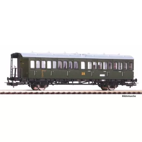   Piko 53192 Oldalfellépős személykocsi, Sachsenwagen, egy oldalt nyitott peronos, Bp, DR (E3) (H0)