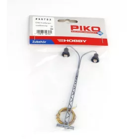 Piko 55753 Lámpa rácsos oszlopon, kétkaros (H0)