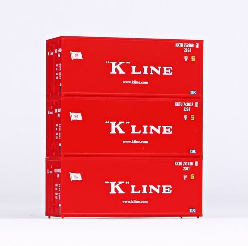 Piko 56220 Konténer-készlet, 3 db 20 lábas konténer, piros - K Line (H0)