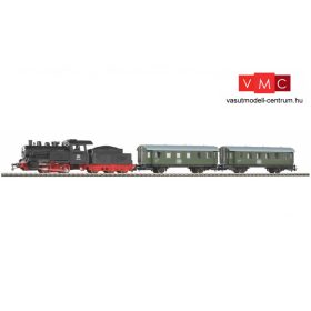 Piko 57112 Analóg kezdőkészlet: Személyvonat gőzmozdonnyal, DB, ágyazatos ovál pályáva