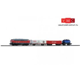   Piko 57151 Analóg kezdőkészlet: Tehervonat BR 218 dízelmozdonnyal, ovál pálya csonkavágánnyal (H0)