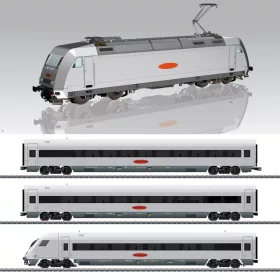   Piko 58150 Villanymozdony BR 101, Metropolitan személyvonattal, DB-AG (E6) (H0)