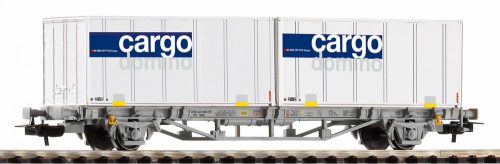 Piko 58732 Konténerszállító teherkocsi, SBB, 2 x 20 lábas Cargo Domino konténerrel (E5) (H0)