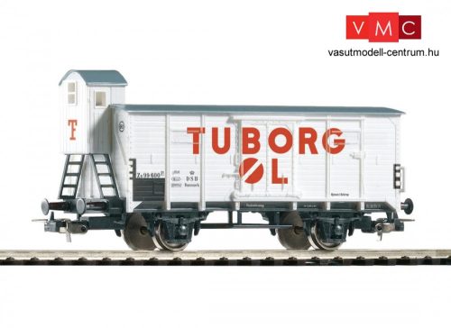 Piko 58909 Fedett sörszállító teherkocsi fékházzal, G02, Tuborg-Carlsberg, DSB (E3) (H0)