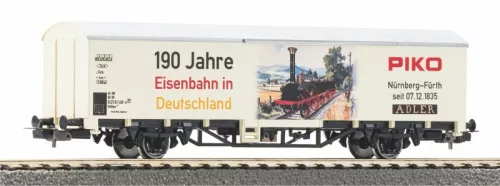 Piko 95745 Fedett teherkocsi, Tag der Modelleisenbahn 2025 '190 Jahre Eisenbahn in Deutschland' (H0)