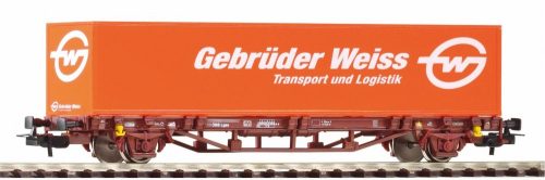 Piko 97151 Konténerszállító teherkocsi, Lgs579, 40 lábas konténerrel - Gebrüder Weiss, ÖBB (E5) (H0)