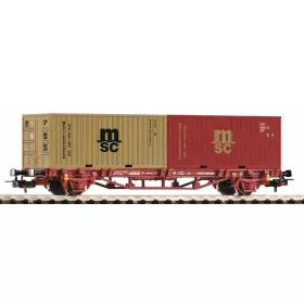   Piko 97153 Konténerszállító teherkocsi, Lgs579, 2 db 20 lábas konténerrel - MSC, FS (E5) (H0)
