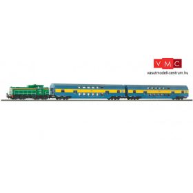 Piko 97934 Analóg kezdőkészlet: Emeletes személyvonat SM42 dízelmozdonnyal, PKP, ágyazato