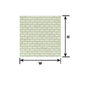   Plastruct 110103 PS-103 Betontégla fal sztirol lap (300 x 175 mm / 0,5 mm vastag), bézs, 1 db - H0 / 1:100