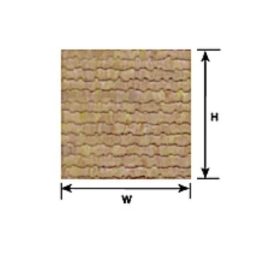   Plastruct 110131 PS-131 Tetőzsindely sztirol lap (300 x 175 mm / 0,5 mm vastag), bézs, 1 db - H0 / 1:100