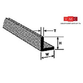   Plastruct 190004 A-4 L-profil, 375 x 3,2 x 3,2 mm - szürke ABS műanyag L szögforma (1 db)