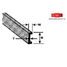   Plastruct 190046 C-10 C-profil, 600 x 7,9 x 2,4 mm - szürke ABS műanyag C szögforma (1 db)