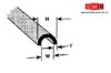 Plastruct 190171 HP-3 Félkör profil, 4,8/2,4 x 375 mm - szürke (1 db)