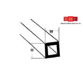   Plastruct 190204 ST-10 Üreges négyzetprofil, 375 x 7,9 mm, négyzet forma - szürke (1 db)