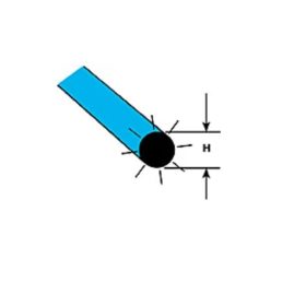   Plastruct 190253 FARB-4H Flureszkáló rúd, 250 x 3,2 mm, kék - akril (1 db)