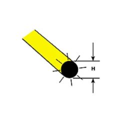   Plastruct 190281 FARY-2H Flureszkáló rúd, 250 x 1,6 mm, sárga - akril (1 db)