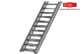 Plastruct 190442 STA-4 Lépcső, 125 mm, szürke ABS - 1:100 (H0) - 1 db