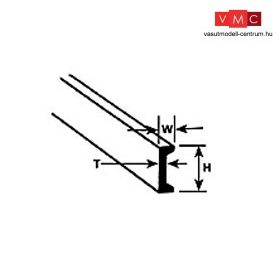  Plastruct 190533 CFS-4 C-profil, 1,3 x 3,2 x 375 mm, műanyag C szögforma (1 db)