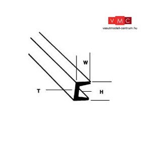   Plastruct 190581 UFS-2 U-profil, 1,1 x 1,6 x 250 mm, műanyag U szögforma (1 db)