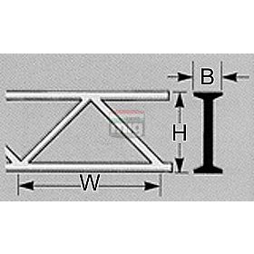   Plastruct 190655 OWTS-16 Rácsos tartó, hídelem 12,7 x 21,4 x 300 mm (1 db)