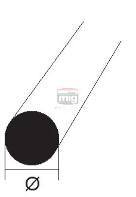 Plastruct 190849 MR-15 Tömör cső-kör profil 0,4 x 250 mm - műanyag rúd (1 db)